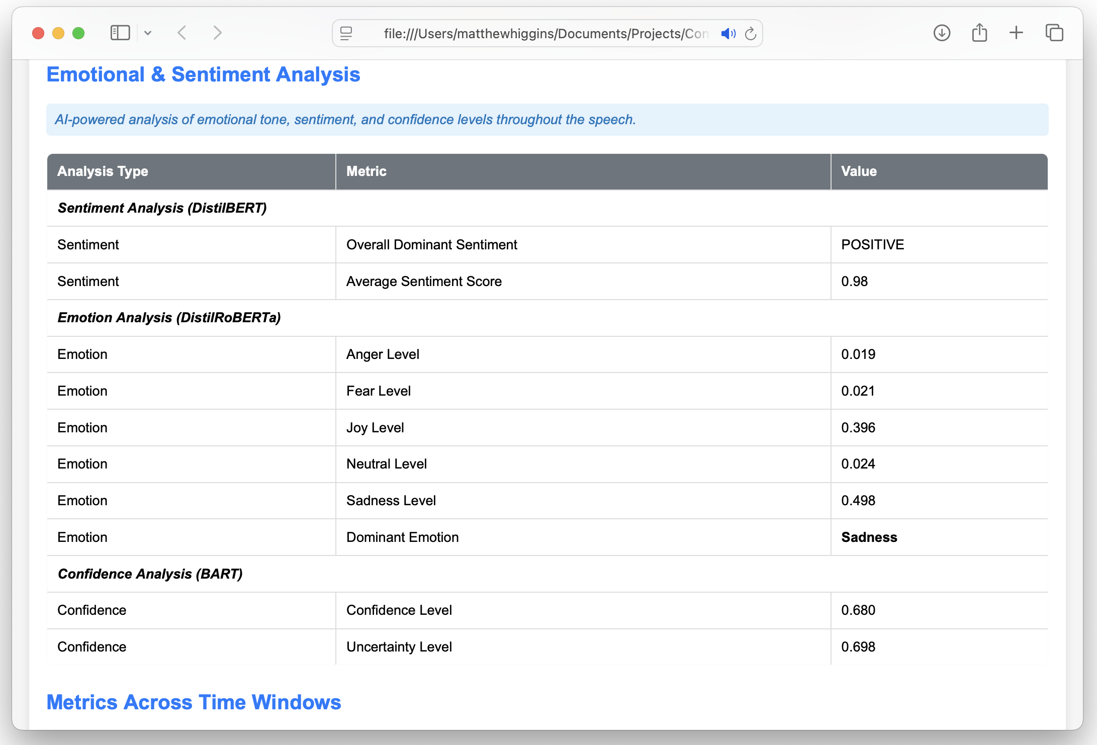 Converser Transcript Analysis